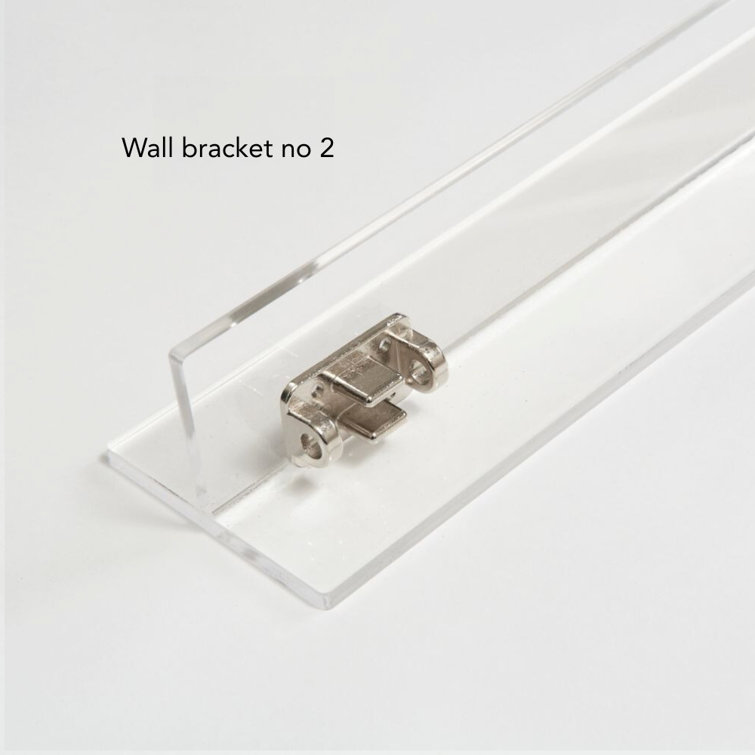 Clear Acrylic Zig Zag Wall Mounted Pet Gate with Metal Latch