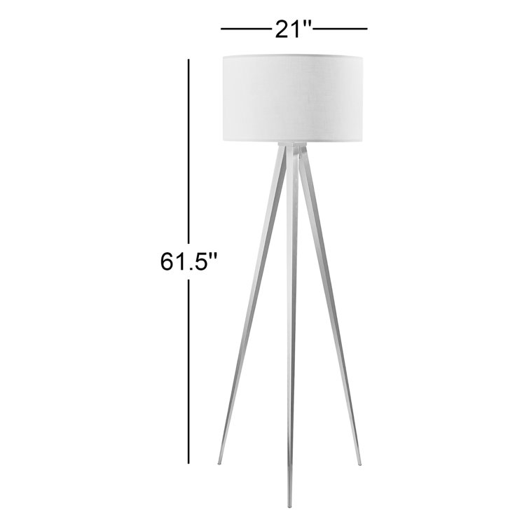 Elegante 61" Outdoor Black Tripod Floor Lamp with Drum Shade