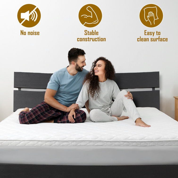 Aurora Black Queen Acacia Wood Bed Frame with Headboard