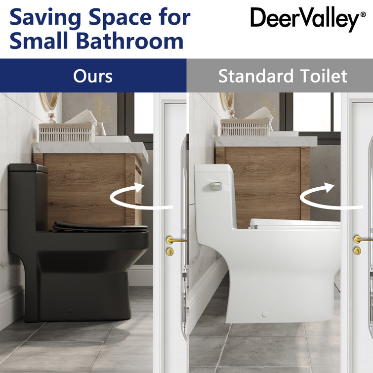 Matte Black Elongated Dual Flush High Efficiency Toilet
