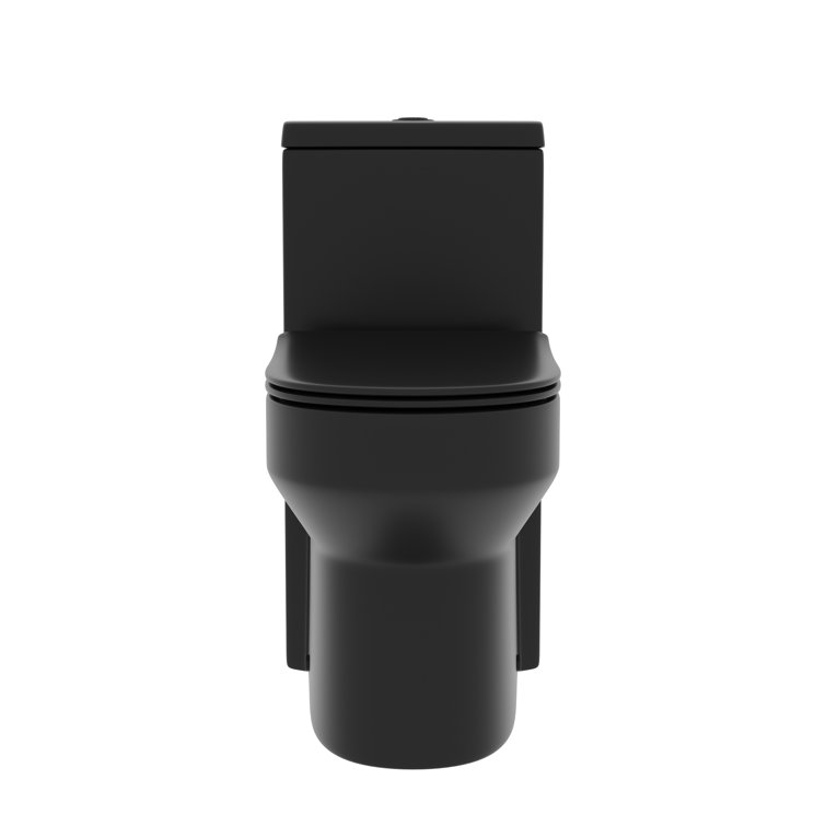Matte Black Elongated Dual Flush High Efficiency Toilet