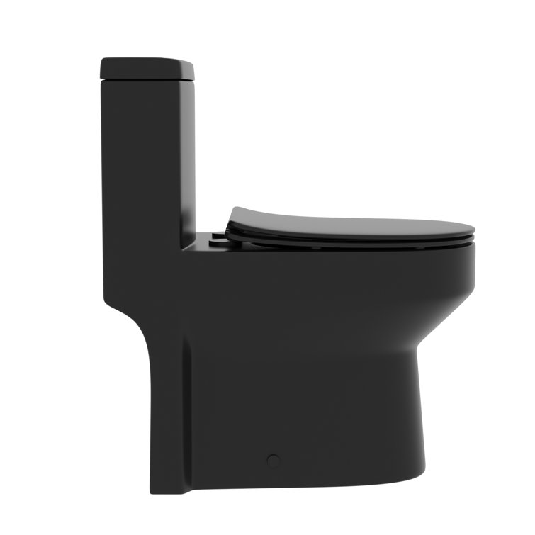 Matte Black Elongated Dual Flush High Efficiency Toilet
