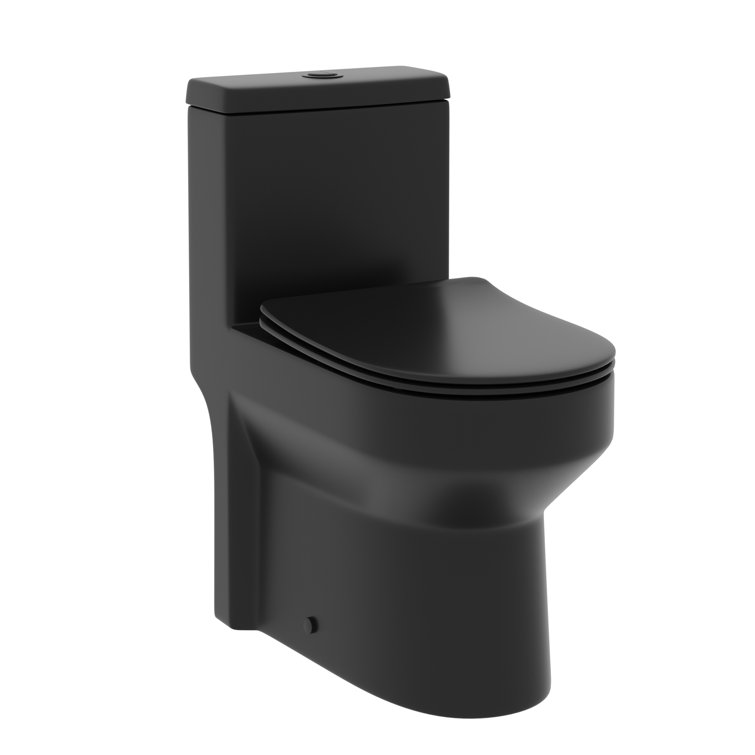 Matte Black Elongated Dual Flush High Efficiency Toilet