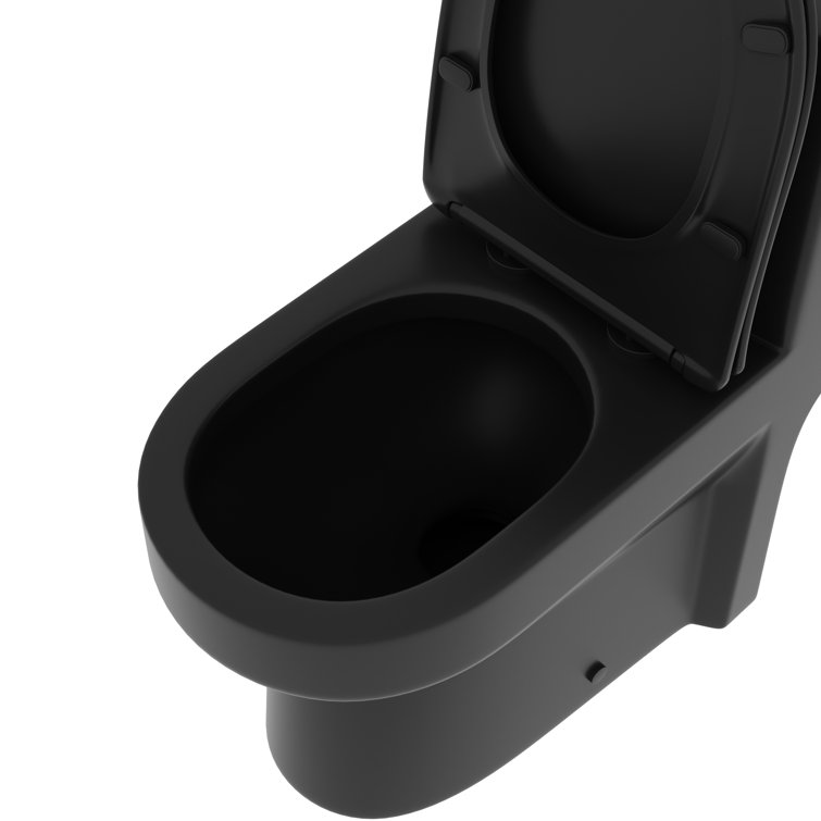Matte Black Elongated Dual Flush High Efficiency Toilet