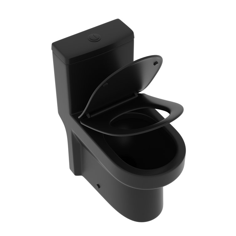 Matte Black Elongated Dual Flush High Efficiency Toilet
