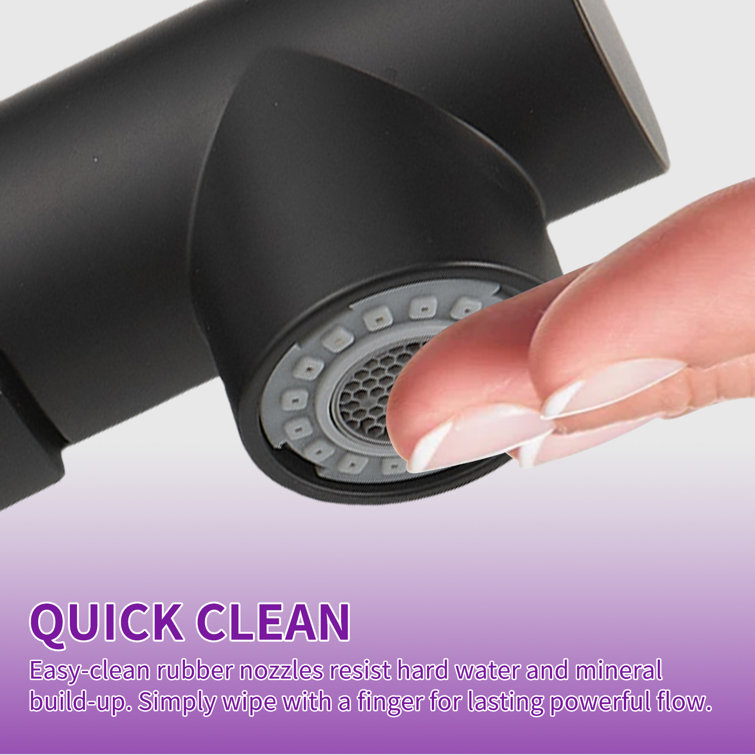 Matte Black Stainless Steel Pull-Out Spray Kitchen Faucet