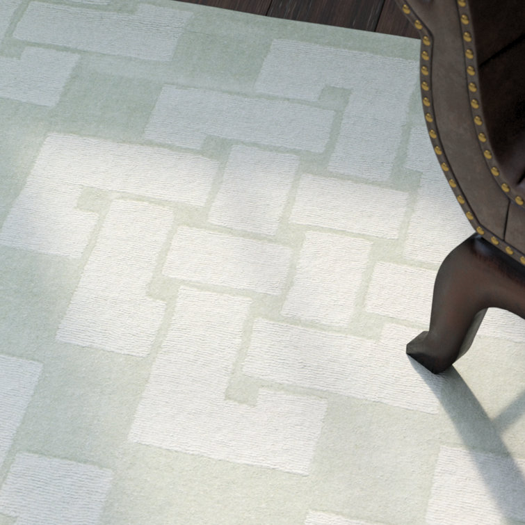 Sea Anemone Tufted Wool 27"x7" Handmade Runner Rug