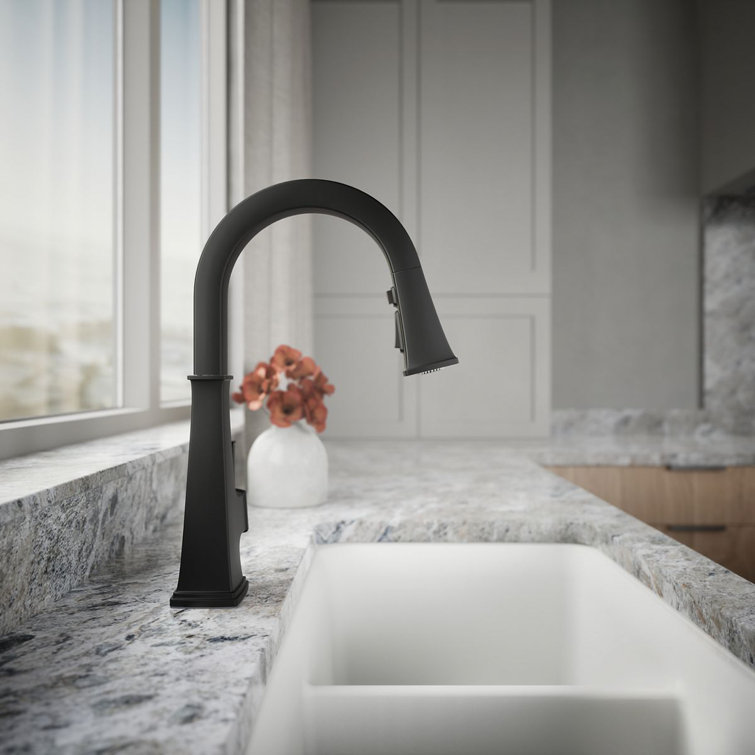 Oil Rubbed Bronze Pull-Down Kitchen Faucet with Spray