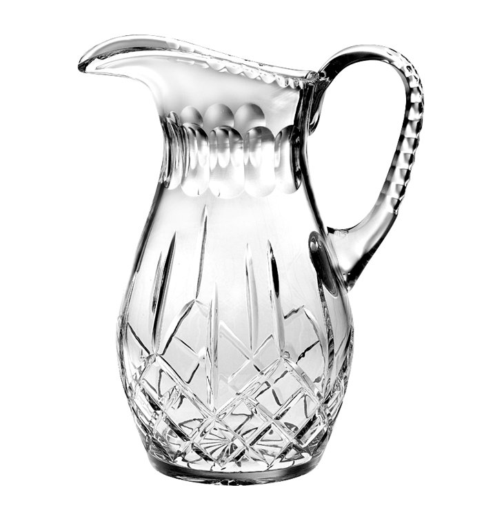 Elegant Clear Glass 52 oz. Pitcher with Intricate Design