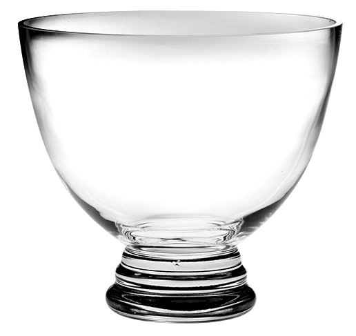 Majestic Clear Glass Footed Bowl for Serving Salad and Fruit