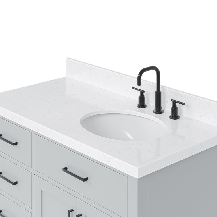 Hepburn 42" Gray Hardwood Freestanding Single Basin Vanity
