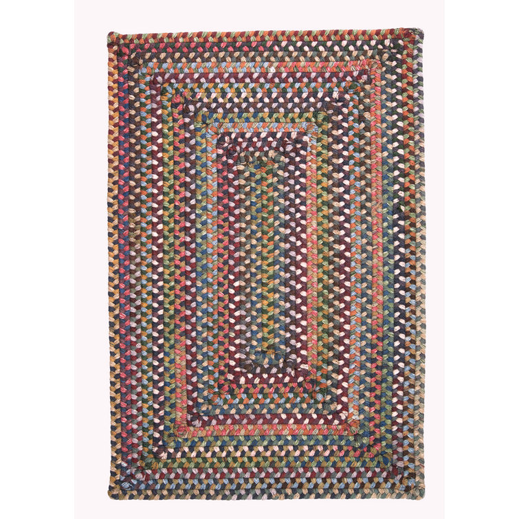 Handmade Blue Wool Braided Reversible Area Rug 12' x 15'