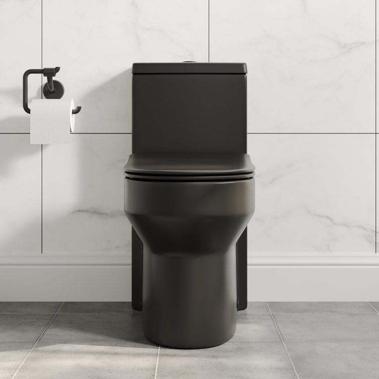 Matte Black Elongated Dual Flush High Efficiency Toilet