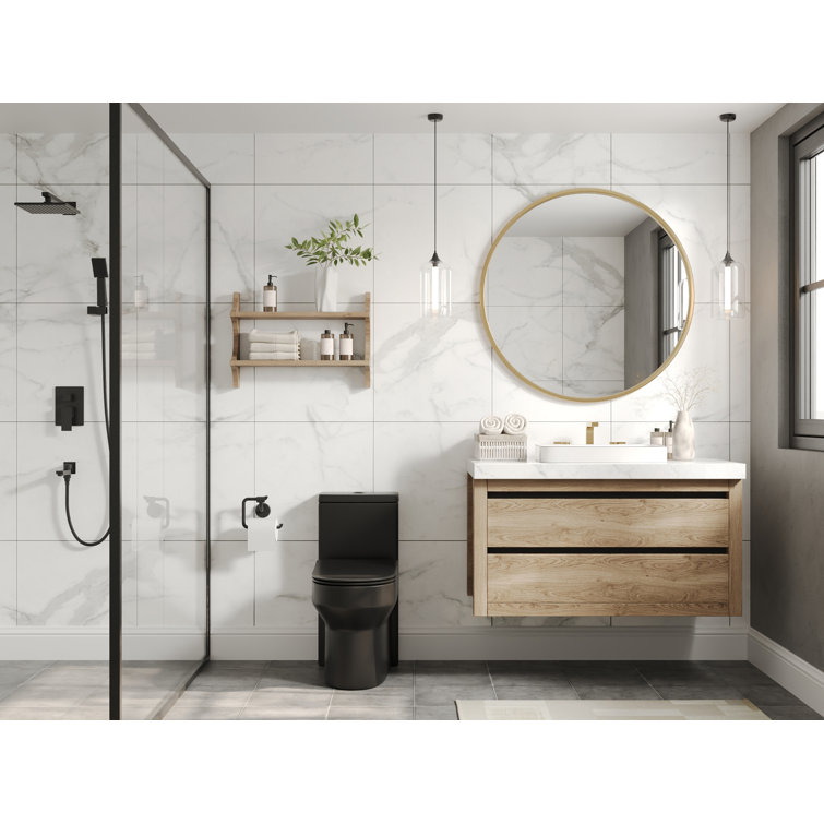 Matte Black Elongated Dual Flush High Efficiency Toilet
