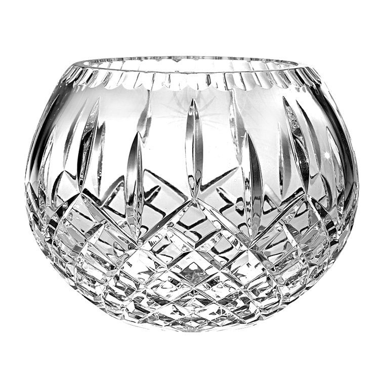 Plaza 5" Hand Cut European Crystal Rose Bowl