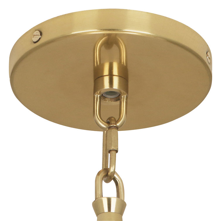 Decker Double Layered 24" Modern Brass Pendant with Pearl Gray Shade