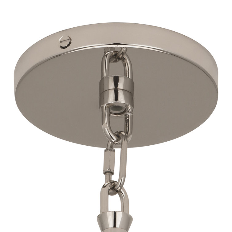 Decker Mid-Century Polished Nickel 3-Light Pendant