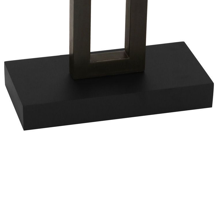 59.75" Deep Patina Bronze Metal Floor Lamp with Snowflake Shade