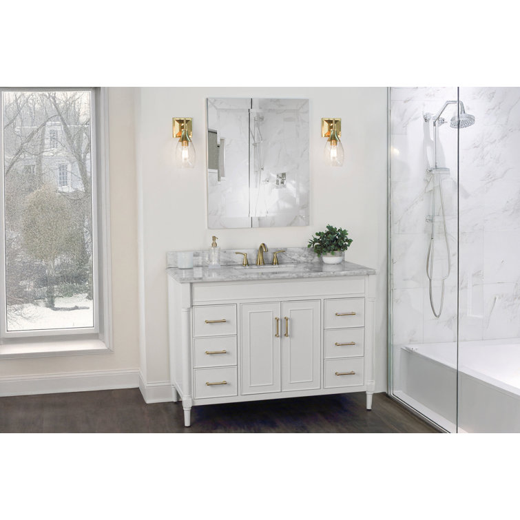 Grace 13'' Modern Brass Curved Glass Wall Sconce
