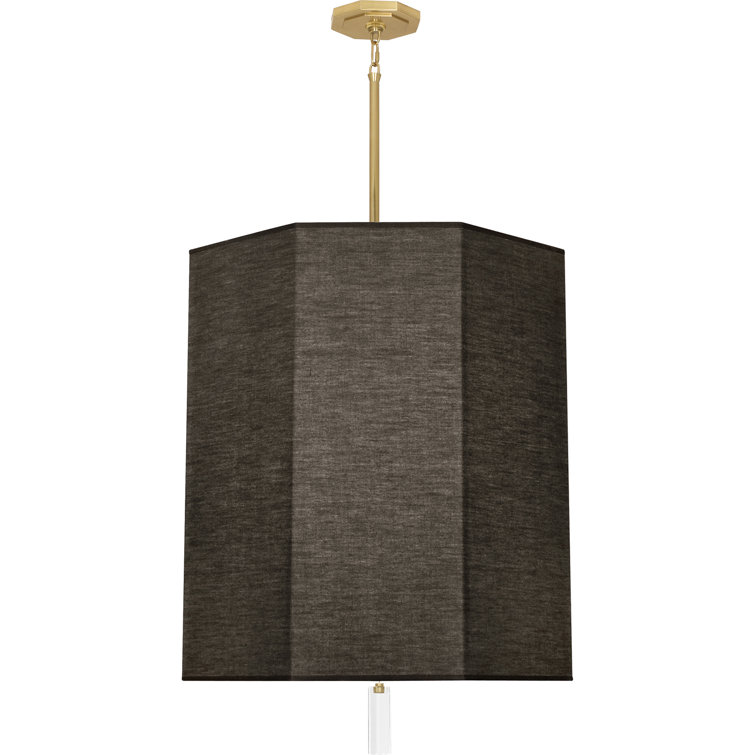 Kate Modern Brass 6-Light Chandelier with Crystal Accent