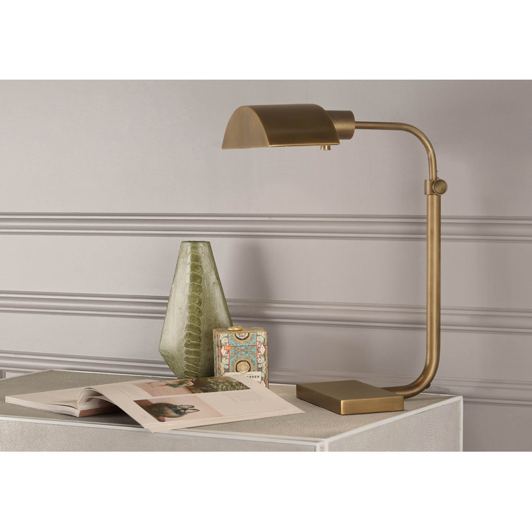 Koleman Adjustable Deep Patina Bronze Metal Desk Lamp