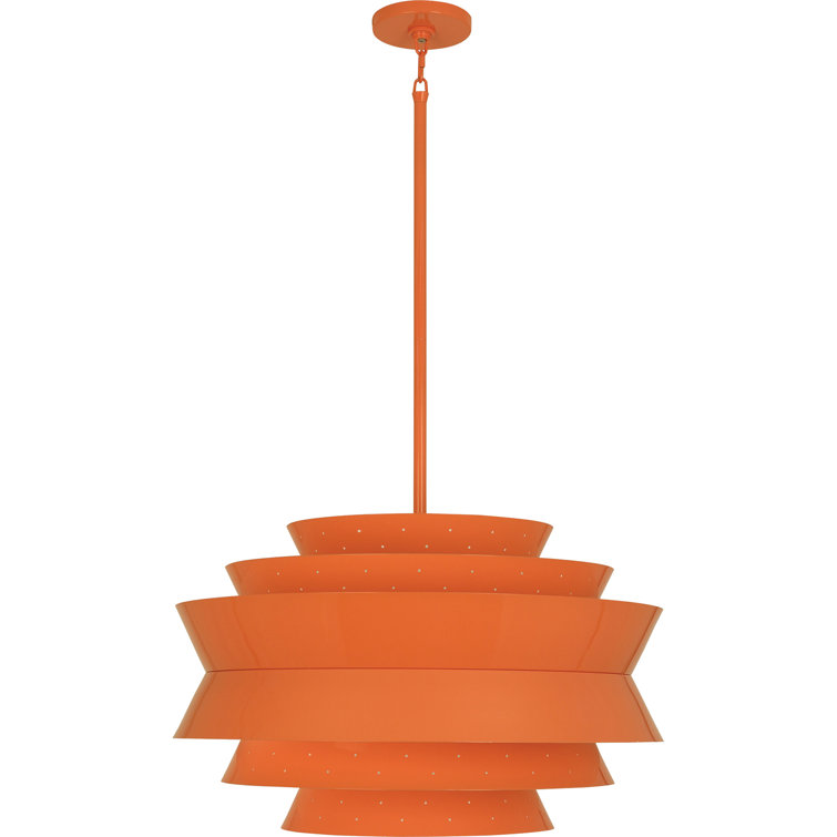 Tangerine Geometric Glass Pendant Light