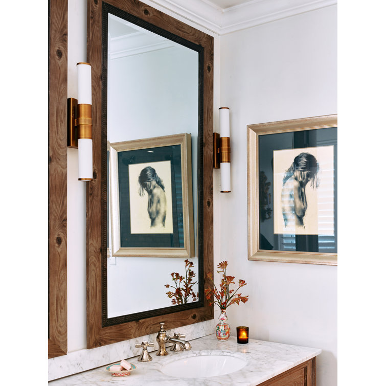 Antique Silver Dimmable LED Cylinder Sconce with White Glass