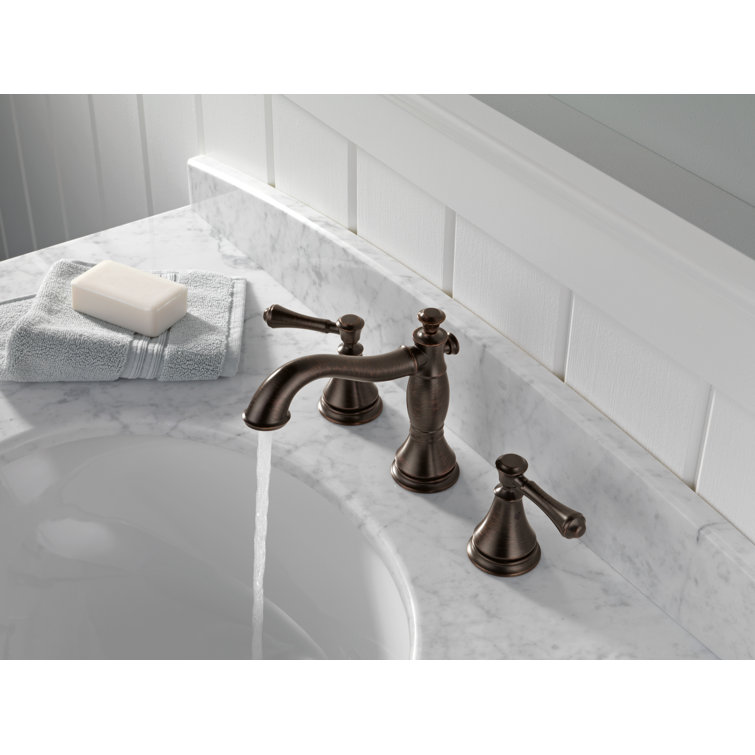Elegant Venetian Bronze Widespread Bathroom Faucet with Metal Pop-Up Drain