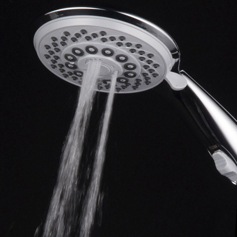 Chrome Handheld Shower Head with 7 Spray Settings