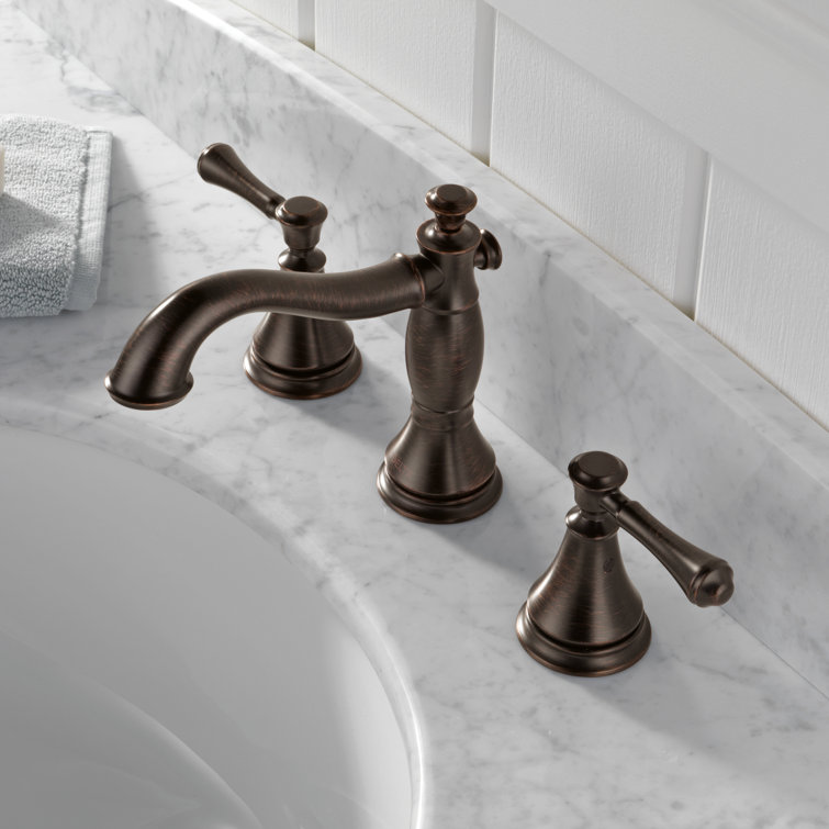 Elegant Venetian Bronze Widespread Bathroom Faucet with Metal Pop-Up Drain