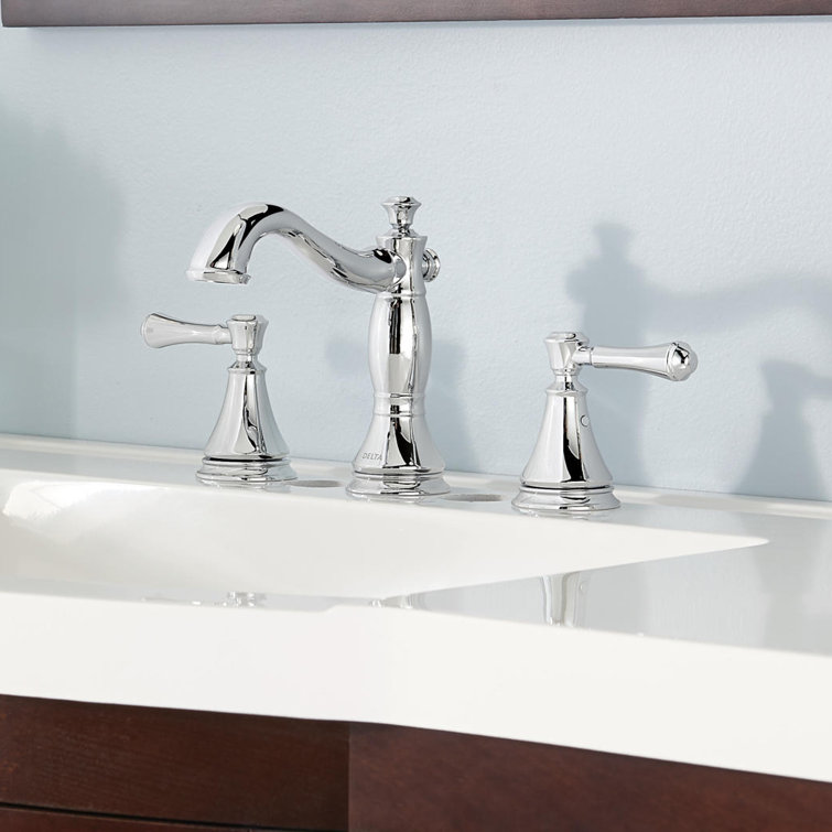 Classic Elegance 16" Chrome Widespread Bathroom Faucet with Drain Assembly