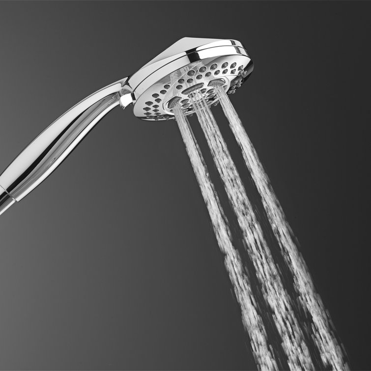 HydroFocus Polished Chrome 6-Spray Handheld Shower Head