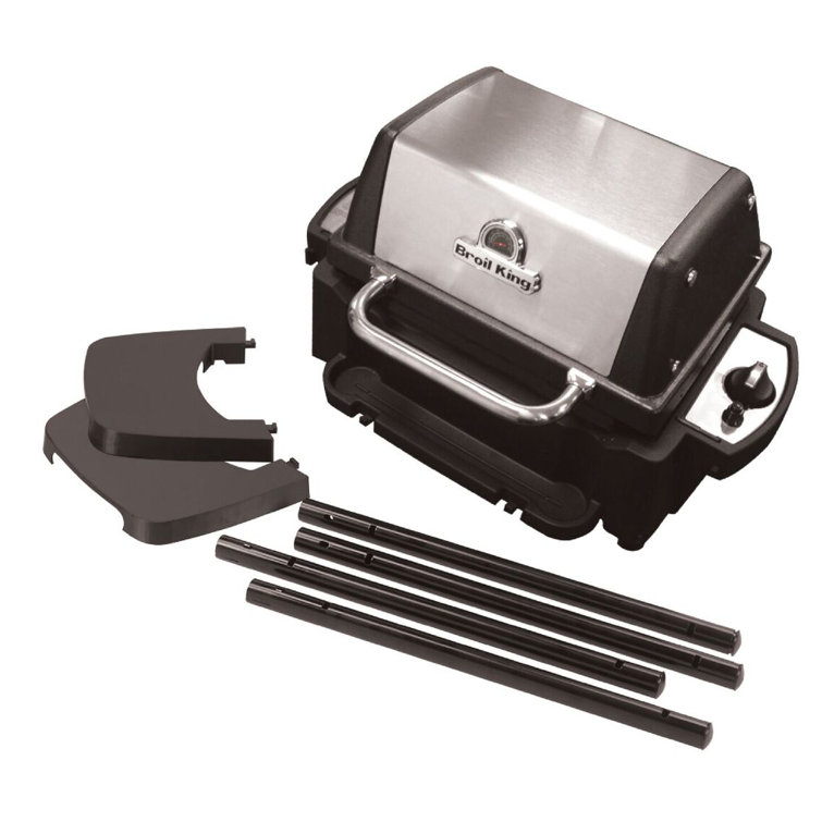 Broil King Porta-Chef 120 Portable Propane Grill in Stainless Steel and Black