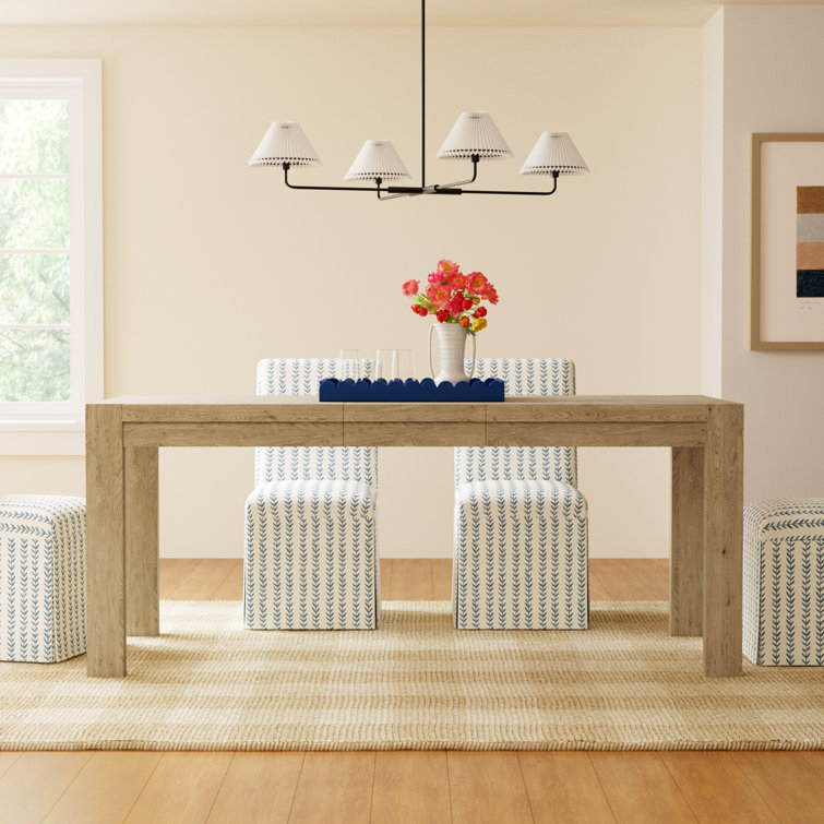 Pale Oak Extendable Counter Height Dining Table