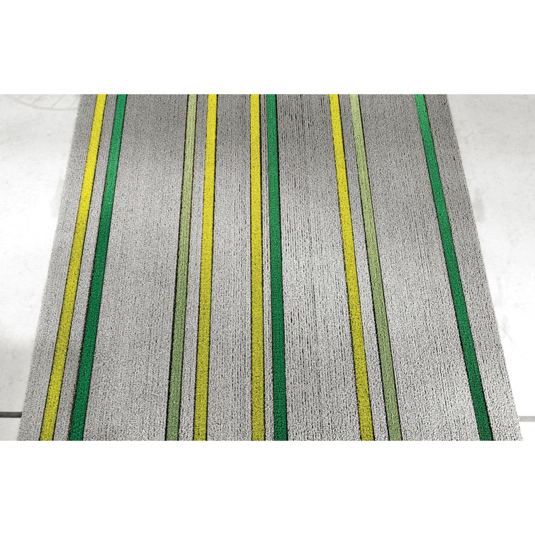Transitional Mushroom Stripe Shag Mat 36" x 60"