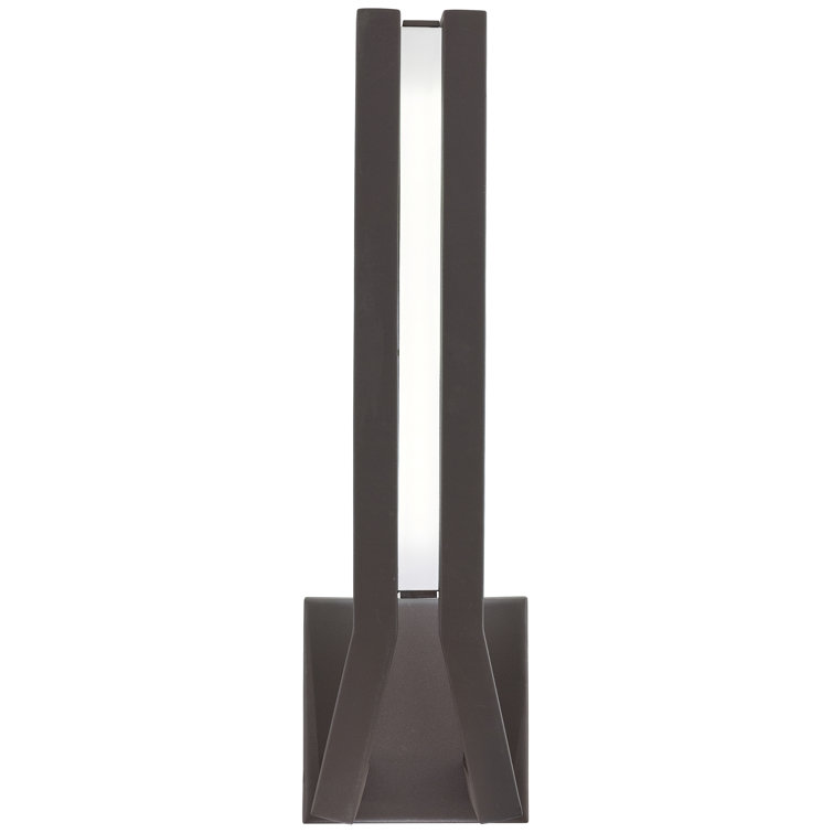 Sand Bronze Frosted Glass LED Outdoor Wall Sconce