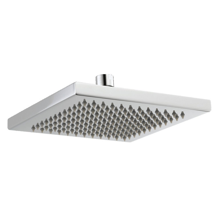 Chrome Square Wall Mounted Rain Shower Head