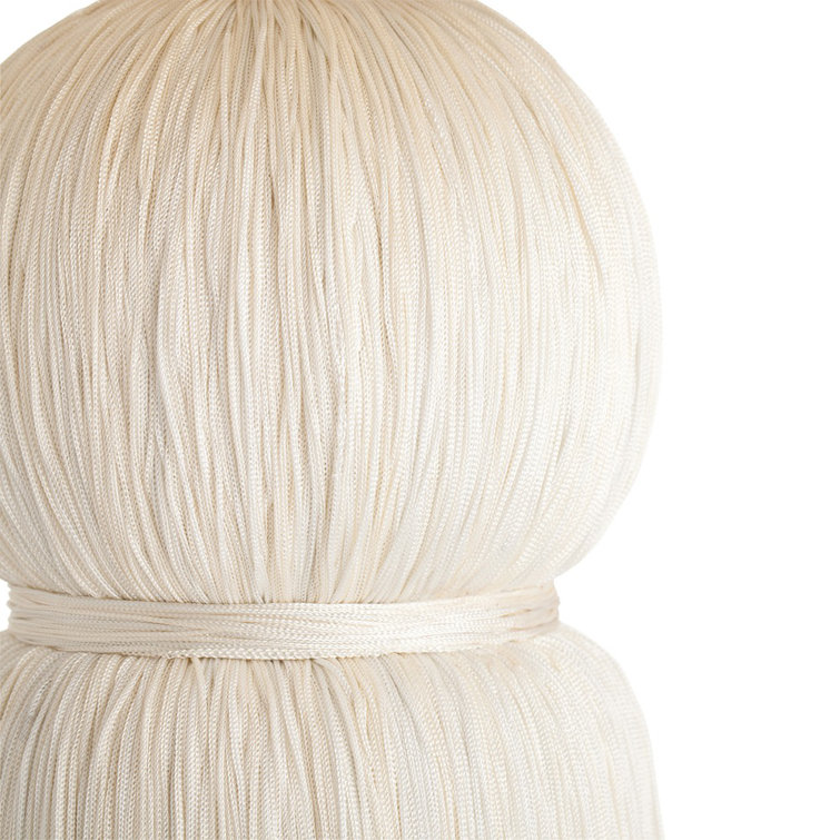 Ivory Tassel Table Lamp with Microfiber Shade