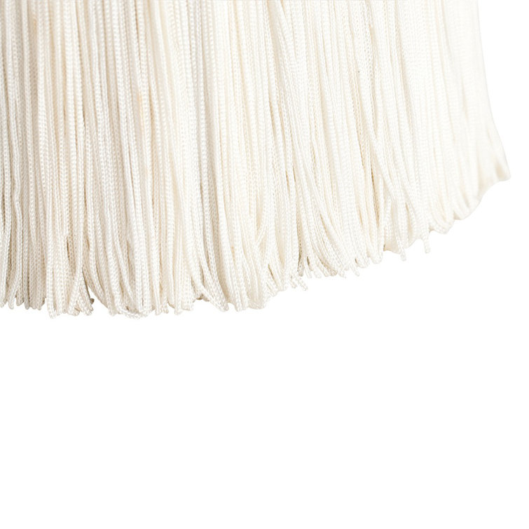 Ivory Tassel Table Lamp with Microfiber Shade