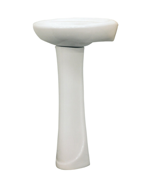 Madison Petite White Vitreous China Oval Pedestal Sink