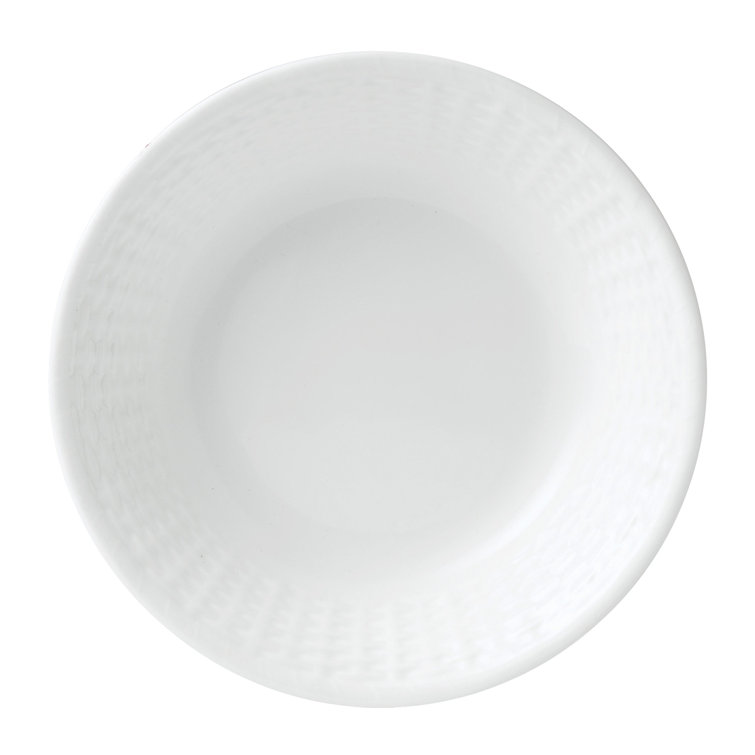 White Embossed Ceramic 7" Cereal Bowl