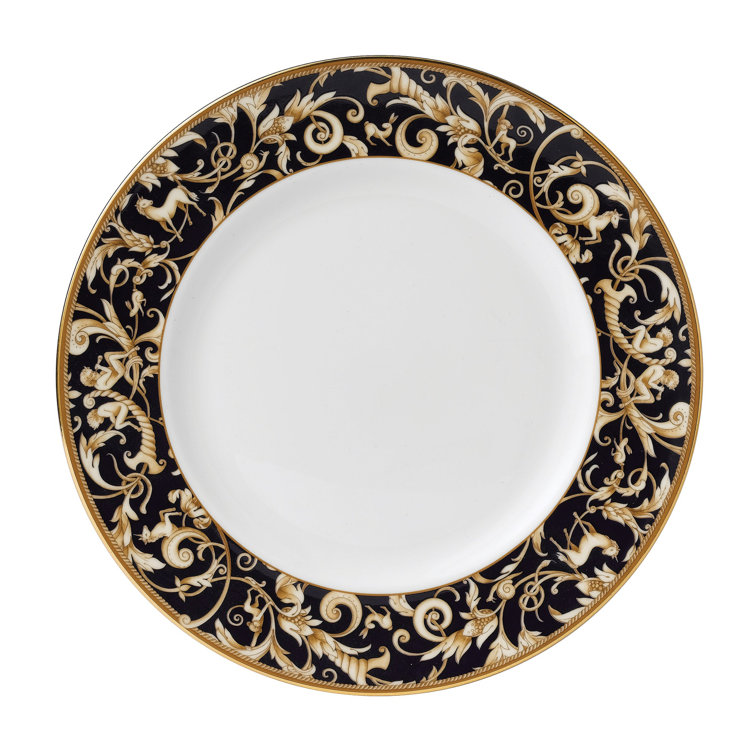 Mythical Cornucopia 10.75" Porcelain Dinner Plate with Gold Trim