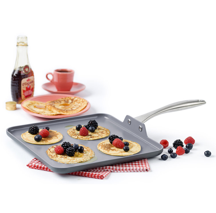 Lima 11-Inch Gray Ceramic Nonstick Square Griddle