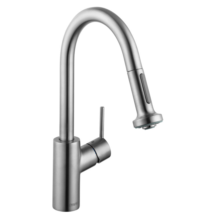 Talis S Modern Steel Optik Pull-down Kitchen Faucet with Spray