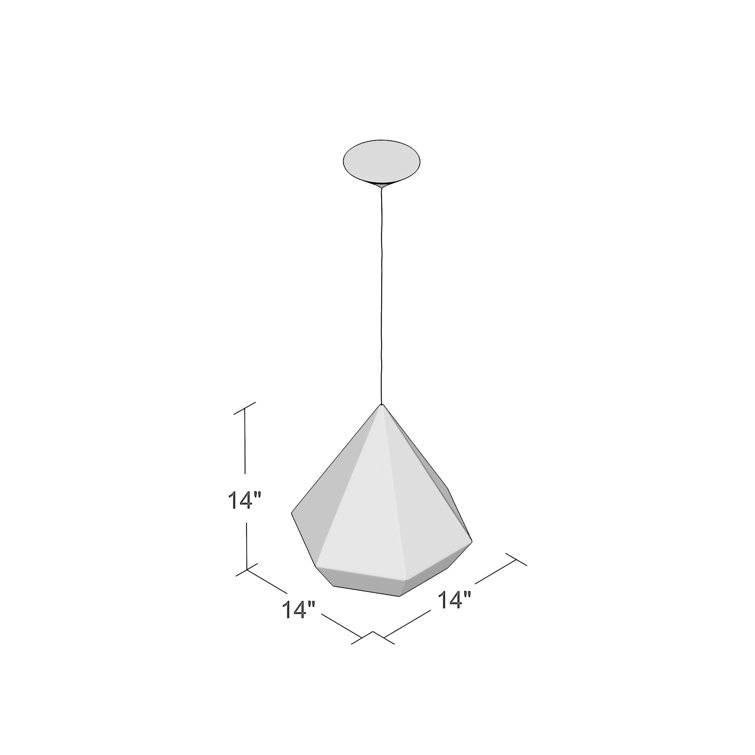 Black Geometric Glass Pendant Light