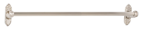 Elegant Traditional 24" Satin Nickel Wall-Mounted Towel Bar