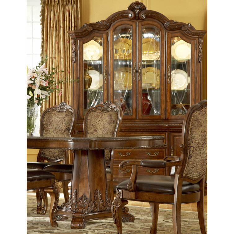 Handcrafted Brown Leather and Wood Traditional Armchair
