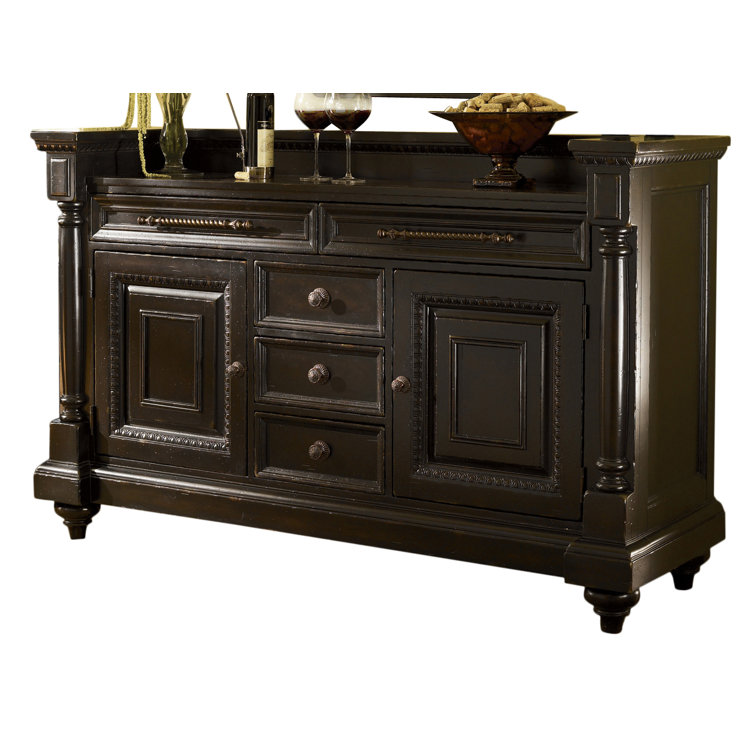 Kingstown Maldive 68" Black Traditional Buffet with 2 Drawers