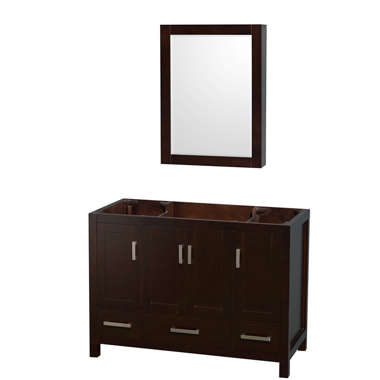 Sheffield Espresso 47" Solid Wood Bathroom Vanity with Medicine Cabinet