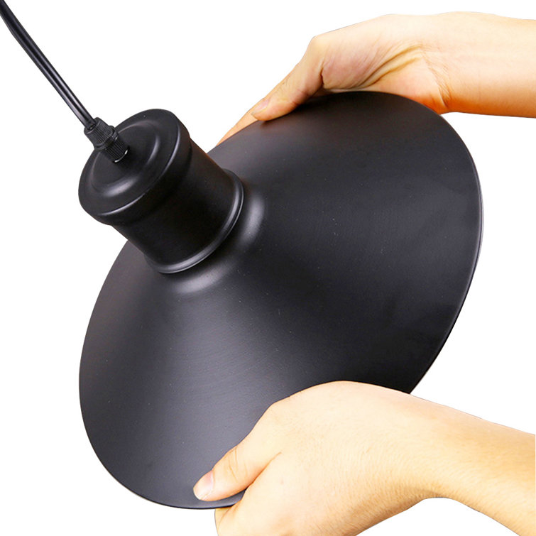 Matte Black Metal Cage Mini Pendant Light